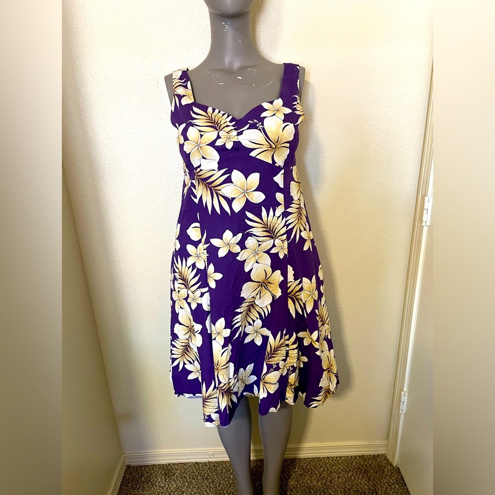 Pacific Legend Hawaiian dress cotton purple size 2XL 🌸🌺